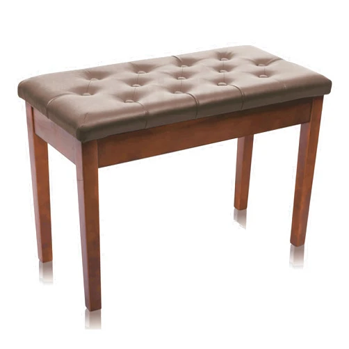 Griffin Brown Wood PU Leather Piano Bench | Double Vintage Design, Ergonomic Chair Musicians Keyboard Stool | Cushion Duet Seat & Sheet Music Storage Space | for Guitar Stool or Home Vanity Bench