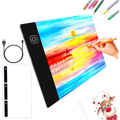 Arshvyl Portable Led A5 Painting Light Pad Tracing White LED Artcraft Light Box Light Pad for Sketching (A5)