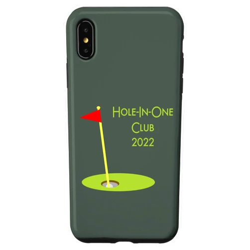 Funny Novelty Golf Gifts 3DFX iPhone XS Max Hole In One Club 2022 Golf Ball In Cup Fun Golfing Design Case