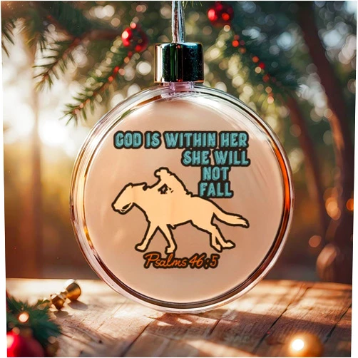 Generic Barrel Racing Christian Cowgirl Western Gift Stuff Hanging Ornament Christmas
