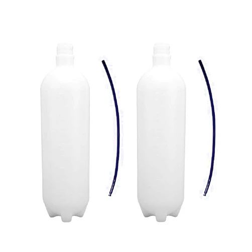 AmeriCan Goods 2/Pcs DCI Dental Plastic Water Bottle Heavy-Duty Plastic 750 ML With Cap & Pick-Up Tube Self Contained