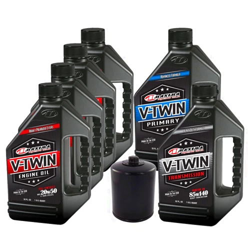 MaximaHiflofiltro VTTOCK14 Complete Engine Oil Change Kit for V-Twin Full Synthetic Harley Davidson Twin Cam, 6 Quart