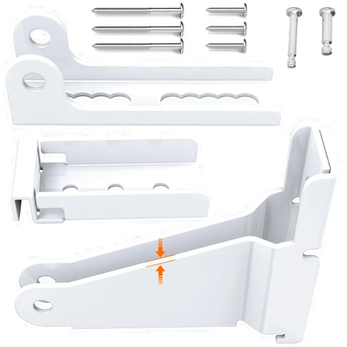 KOMOHOM Reinforced Storm Door Closer Bracket Kit Compatible with Andersen, Emco, Larson,Pella,40201 Door Repair Kit, Screen Door Closer Replacement Part for Storm Door, White
