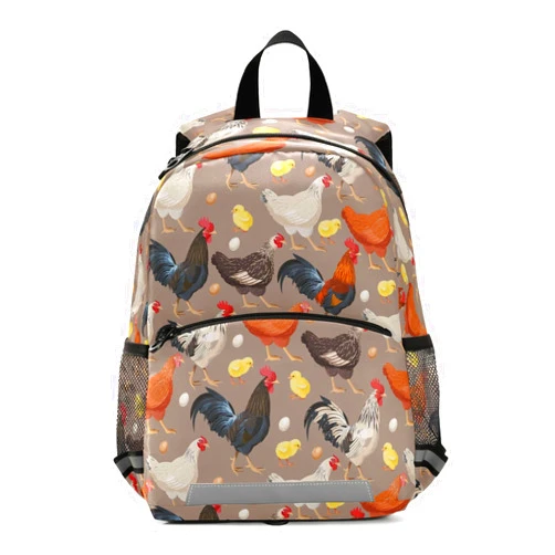 ALAZA Colorful Hens Chicken Eggs Toddler Backpack for Boys Girls Preschool Bag