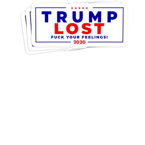 Generic Trump Lost 2020 Fuck Your Feeling Gift Decorations - 4x3 Vinyl Stickers, Laptop Decal, Water Bottle Sticker (Set of 3)