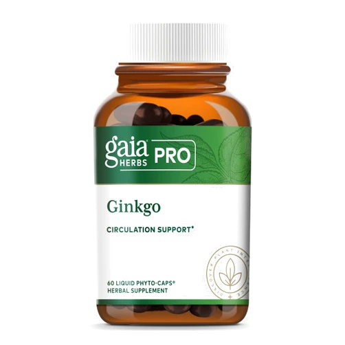 Gaia Herbs Pro Ginkgo - Blood Circulation & Brain Supplement - Memory Supplement for Brain - with Ginkgo Leaf & Ginkgo Leaf Extract - 60 Vegan Liquid Phyto-Capsules (30 Servings)