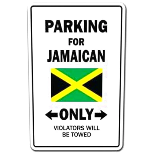 TammieLove Parking for Jamaican Only Decal Jamaica Flag National Pride Love Vintage Metal Sign 8X12 inches