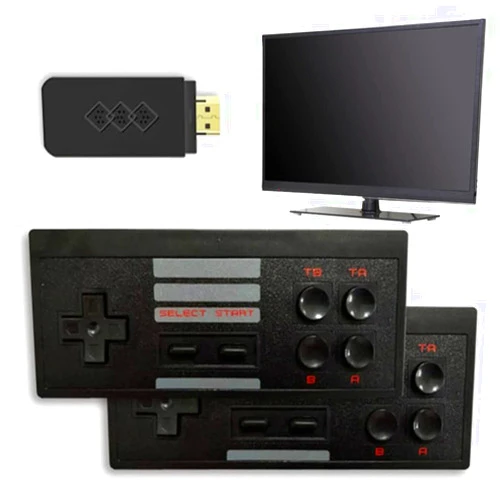 Babibubary Extreme Mini Game Box with 2 Wireless Controllers, Retro Game Stick 2.1 for TV with Classic Game Emulator Compatible with 8-bit NES Games Plug and Play Video Game Console