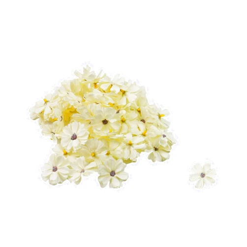 Oedema 50pcs Mini Daisy Artificial Flower Heads Silk Flowers in Bulk Handmade Craft Flowers Head for Wedding Decoration DIY Wreach Gift Box Home Decor 45mm/1.77