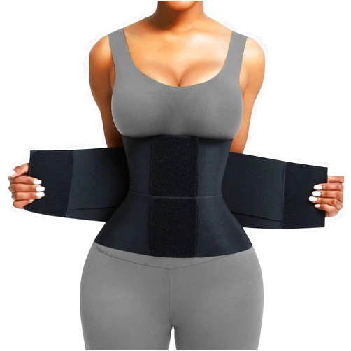 FeelinGirl Waist Trainer Belt Waist Cincher Trimmer Ab Belt Tummy Control Body Shaper with Triple Wrap Women and Men