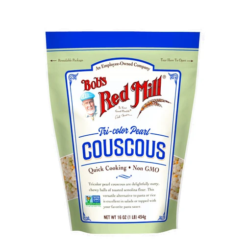 Bob's Red Mill Tri-Color Pearl Couscous, 16 oz (Pack of 1) - Non GMO, Vegan, Kosher