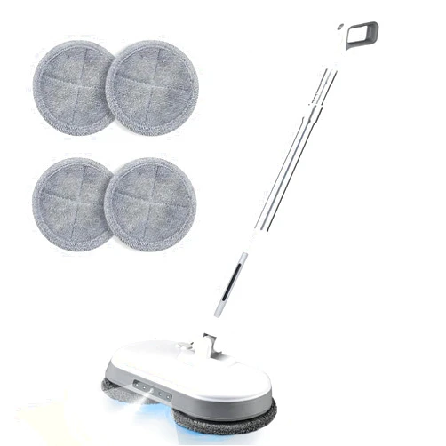 Verazon Cordless Electric Mop, Dual Motor Powerful Spin Mop 2000 mAh, Floor Polisher,1H Rechargeable Power Mops with LED Light/Water Sprayer, Electric Mops for Floor Cleaning for Hardwood, Tile, Rotate 180°
