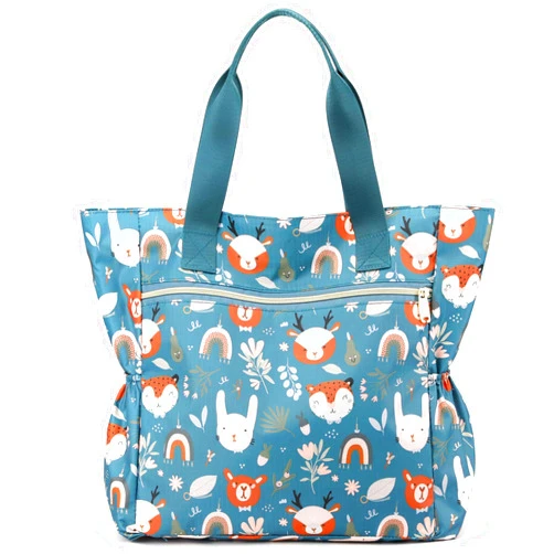 STUOYE Large Tote Bag for Women Travel Shoulder Bag Nylon Floral Top Handle Handbag Hobo bag for Work