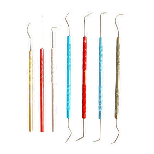 RELIBBA 7-Piece Alluminum Handel Stainless Steel Tip Pick Set (R-104) Modeling Tools, Clay & Pottery Tools, Modeling, Sculpting, Carving Tools,Terracotta Tools