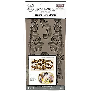 Re-Design Redesign Mould 5X10 Deli FLRL, Delicate Floral Strands