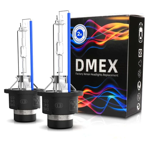 DMEX D4S 35W Xenon Headlight HID Bulbs 6000K Cool White 66440 42402 42402WX Replacement - Pack of 2(Not fit Halogen Headlight Assembly)