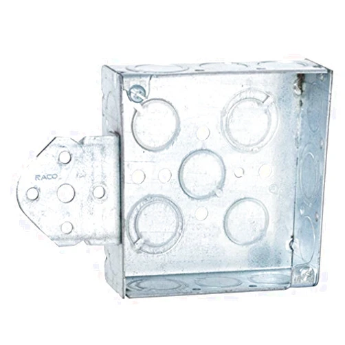 RACO Hubbell-Raco 8193 Square Box with B-Style Bracket, 1-1/2