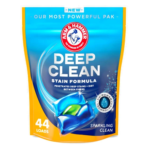 ARM & HAMMER Deep Clean Stain Formula, Laundry Detergent Power Paks, 44 ct.