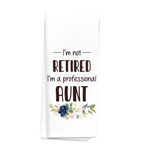 TNUW Aunt Gifts Kitchen Towels 16X24In, Gift for Aunt Dish Towels, for Aunt Auntie, Aunt Gifts from Nephew Niece, I'm a Professional Aunt Hand Tea Towels for Kitchen Bathroom Decor