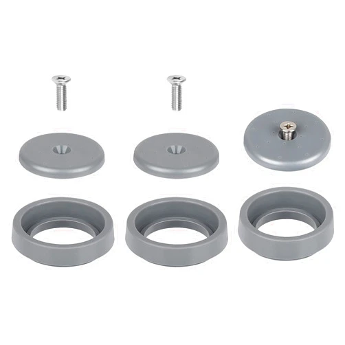ABBORAUNT 3 Pack Commercial Spray Valve Repair Kit for Most Commercial Sink Pre-Rinse Sprayer Spray Face Bumper and Screw Repair Part 1.42 GPM, Grey
