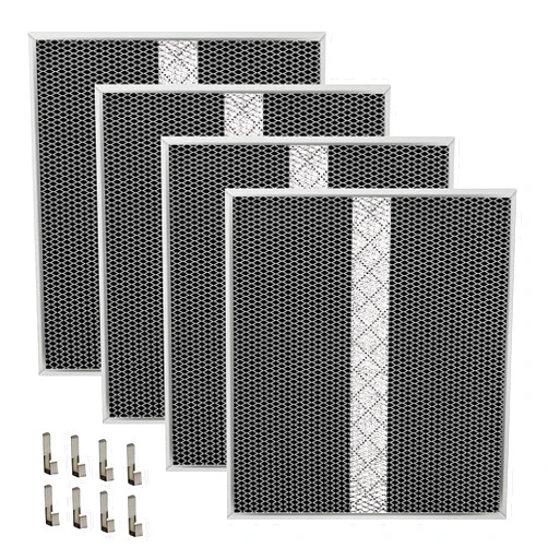 KTNAid 4 Pack S97020466 (HPF30) Range Hood Filter Replacement Compatible with Broan Non-Ducted Range Hood, HPF30 Charcoal Filter, 14.62