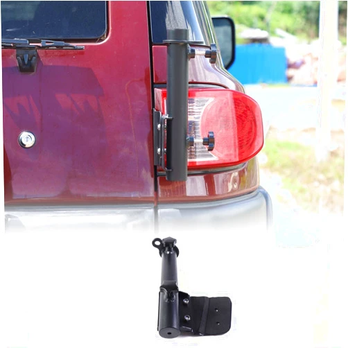 LLKUANG Car Tailgate Antenna Flagpole Bracket Part Compatible with Toyota FJ Cruiser 2007-2021 Car Trunk Antenna Flagpole Mounting Metal Holder Base Auto Accessories (Style C)