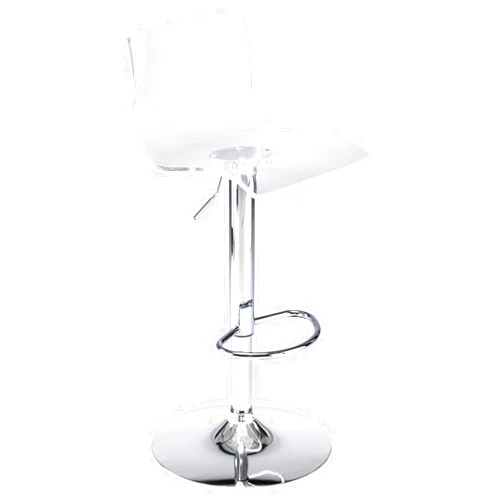 Brage Living Acrylic Bar Stool with Mid Back, Transparent Adjustable Swivel Airlift Barstool, Counter Height Bar Chair for Kitchen Dining Pub Cafe, 1 pc (Clear)