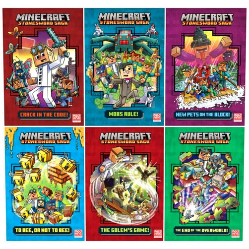 By Nick Eliopulos (Author) Minecraft Stonesword Saga Series 6-Book Collection Set (Book 1 to Book 6) - Epic Minecraft Graphic Novels for Young Adventurers