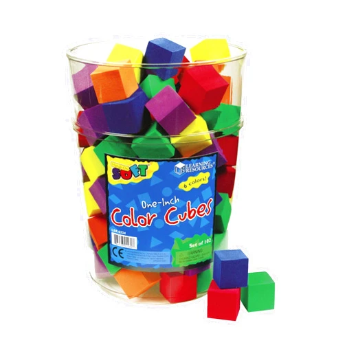 Learning Resources Hands-On Soft Color Cubes, Counting Blocks for Kids, Set of 102, Assorted Colors, Ages 3+