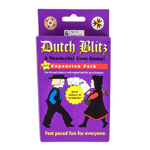 Dutch Blitz: Purple Expansion Pack - Use Alone Or w/ Original Deck to Play w/ 2-4 Players, 4 New Card Colors, Fast Paced Fun, Card Game, Ages 8+