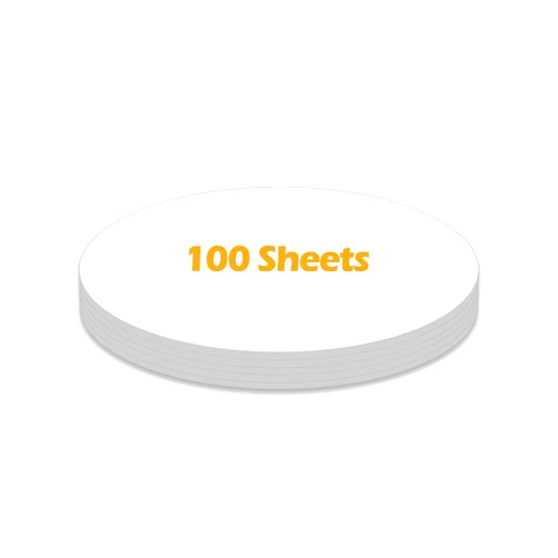 Ezyaid Lightweight Construction Paper Circles White Color 6 Inches, Origami Craft Paper 100 Sheets for Kids Arts and Crafts, School Crafting Supplies for Kids