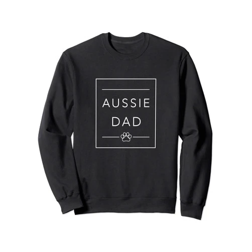 Virgo + Co Designs Best Aussie Dad Crewneck, Australian Shepherd Dog Dad Sweatshirt