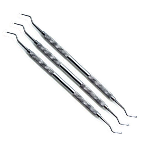 Premium Instruments 3 Pcs Dental Restorative Excavator 127/128, 2mm Spoon New Double Ended Instrument