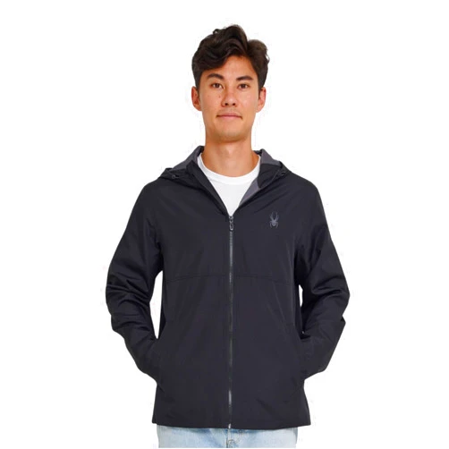 Spyder Packable Rain Jacket Men – Waterproof Windbreaker with Hood, Lightweight Rain Coat Slicker, Travel, Golf, Fishing
