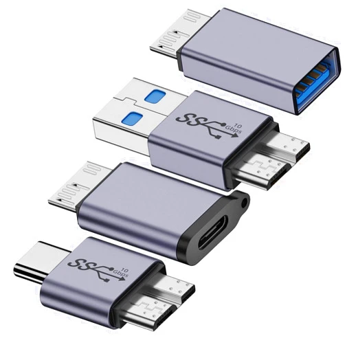 ZJKJHJY Micro USB B to USB A/C Male Adapter,USB 3.0 Micro B to USB A/C Female Adapter Cable Converter Connector