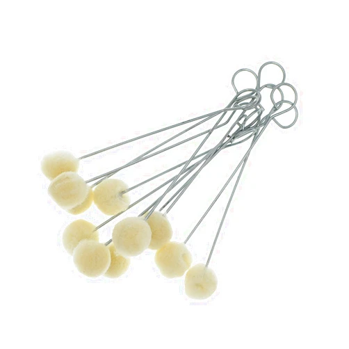 YOKIND 50 Pieces Wool Daubers Ball Brush Leather Dye Dauber Dyeing Applicator with Metal Handle for DIY Crafts Projects