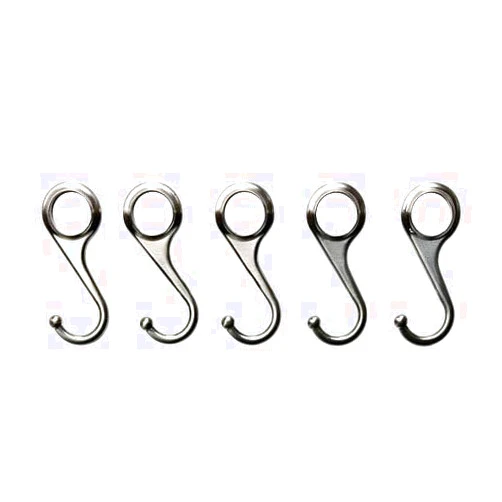 Ikea Nickel Plated Steel Hooks 002.138.55, 2.75-inch, Pack of 5, Silver