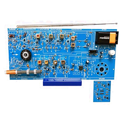 Elenco AM/FM Radio Kit |Switch Between ICs & Transistors | Solder | Great STEM Project | Superheterodyne Designed to AM and FM Broadcasts | SOLDERING REQUIRED