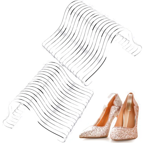 Patelai 30 Pcs Acrylic Sandal Shoe Display Store Retail Display Rack Shoe Stand Support Shaper Forms Inserts Home Bulk Clear