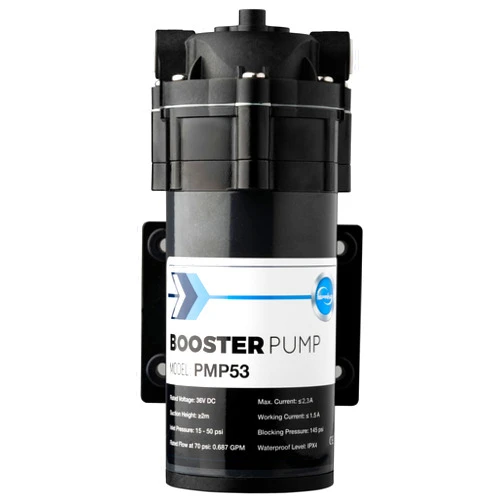 iSpring PMP53 Booster Pump for RCS5T Reverse Osmosis System, Replacement Pump for iSpring RCS5T, Upgraded Version of PMP500 with the Pre-wired Quick-Connection Black