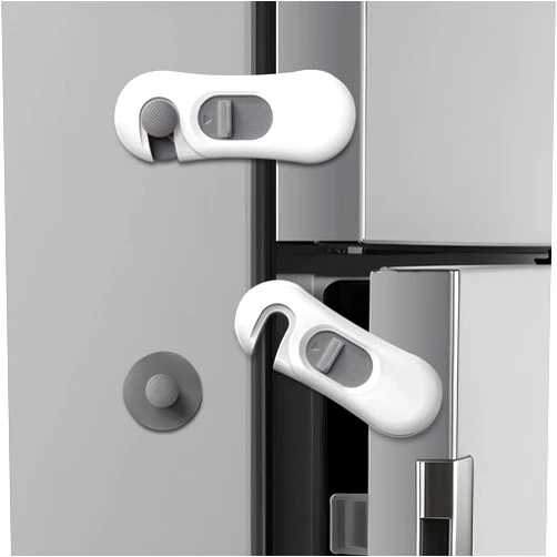 NiceTCU 5-Pack Child Proof Refrigerator Lock with 3M Adhesive, Baby Child Safety Cabinet Locks, Kids Safety Fridge Locks for Oven Drawers Freezer Door Latches- White