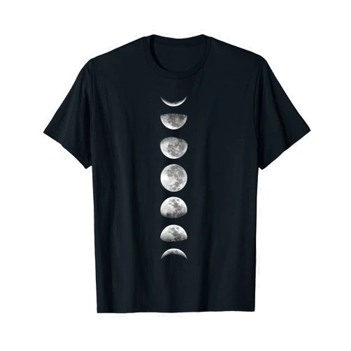 Aesthetic Phases Of The Moon Astronomy Gifts Moon Phases Lunar Calendar Astronomy Binoculars Aesthetic T-Shirt