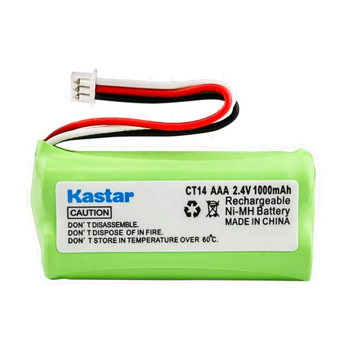 Kastar Ni-MH Battery 2.4V 1000mAh Replacement for Plantronics 80639-01 Cordless Phone, Plantronics 81087-01 Cordless Phone, Plantronics CT14 CT15 Cordless Phone
