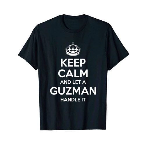 Personalized Last Name Keep Calm Christmas Team GUZMAN Funny Surname Family Tree Birthday Reunion Gift Idea T-Shirt