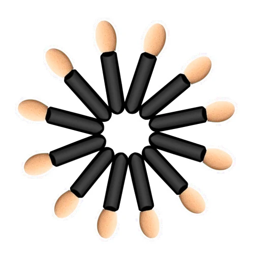 Keepsweat Disposable Eyeshadow Applicators,120 Pcs Eye Shadow Brushs Small Sponge Tip Eyeshadow Applicators Sticks 1.57Inch Mini Eye Makeup Brushes Short Eyeshadow Brushs for Makeup