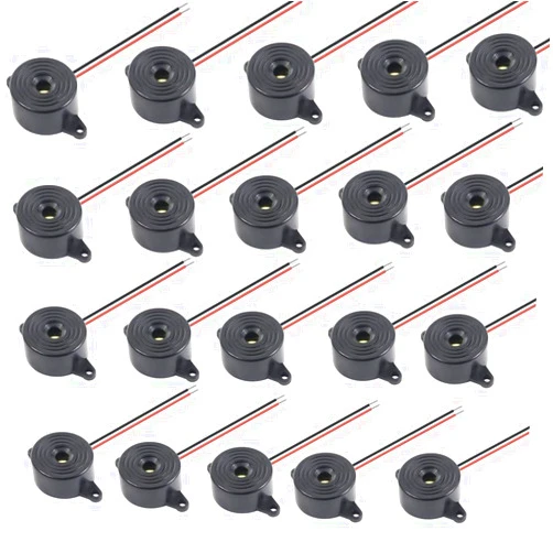 Tatoko DC 3-24V 90dB Sound Electronic Buzzer Alarm Black 23 x 12mm 20pcs
