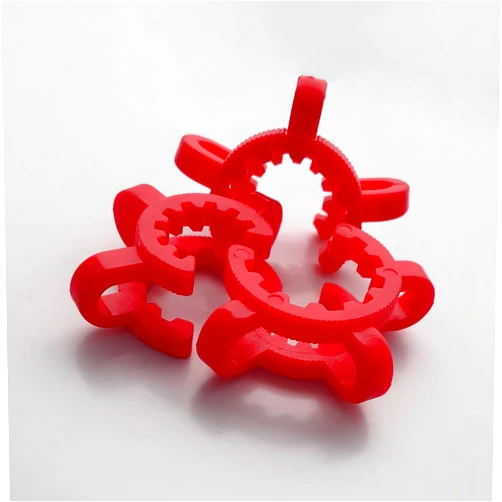 Summit Research Keck Clips 14/20. Lab Clamp 50pcs. Fits Standard 14mm Junction. Red POM