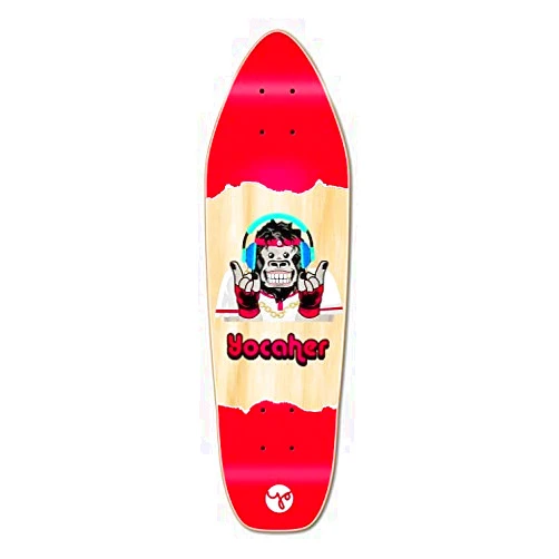 Yocaher Chimp Series Hear No Evil Graphic Skateboard Longboard Deck – Mini Cruiser Deck ONLY – Red