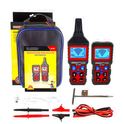 YuqiaoTime NF-826 High Voltage Wire Tracker Portable Telephone Cable Locator Underground Pipe Detector Professional Cable Finder