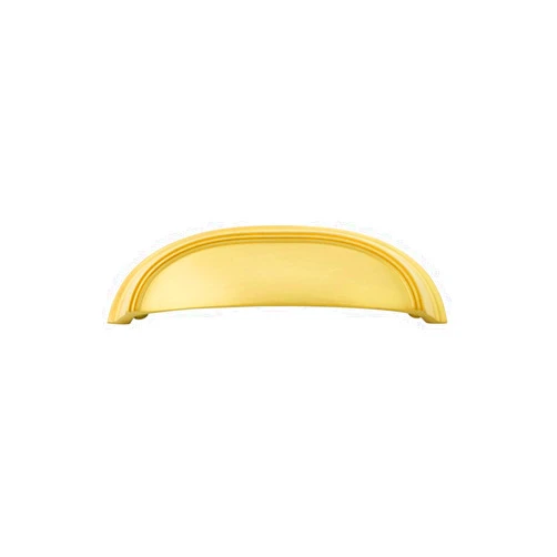 Hickory Hardware 1 Pack Solid Core Kitchen Cabinet Pulls, Luxury Cabinet Handles, Doors & Dresser Drawers, 3 Inch & 3-3/4 Inch (96mm) Hole Center, Brushed Golden Brass, American Diner Collection